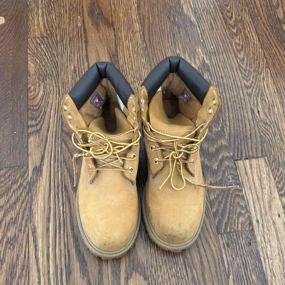 Timberland Men's 6 Inch Premium Waterproof Boots Wheat Nubuck Men’s, Size 5M - Image 4 of 4