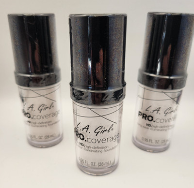 3 Pack L.A. Girl PRO.coverage HD Foundation White Mixer Lightener GLM641 New