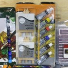 Lot Of Mixed Oil & Acrylic Paint Lot Supplies, Brushes, Tubes, Colors, Etc. — photo 4