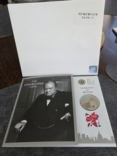2010 CELEBRATION OF BRITAIN CHURCHILL &pound;5 PROOF COIN IN ORIGINAL PACK