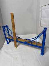 Maxim Blue Suspension Bridge Wooden Railway Track Piece   Fits Brio Thomas