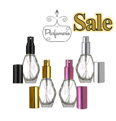 Perfume Sprayer SALE - 2 oz. Atomizer Glass Bottle, Diamond Shape, 60ml (1 or 3)
