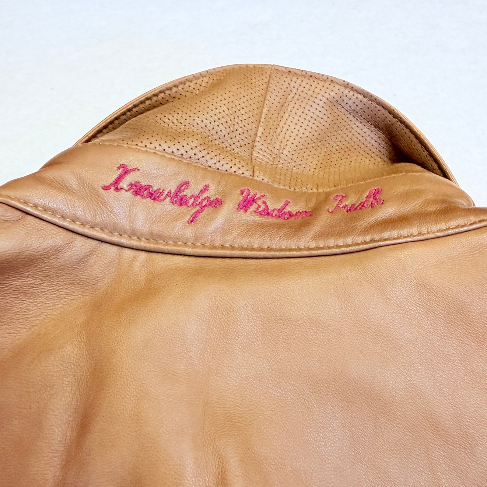 Robert Graham Refuel Leather Shirt Jacket Mens Medium Tan Lambskin $998 image 8