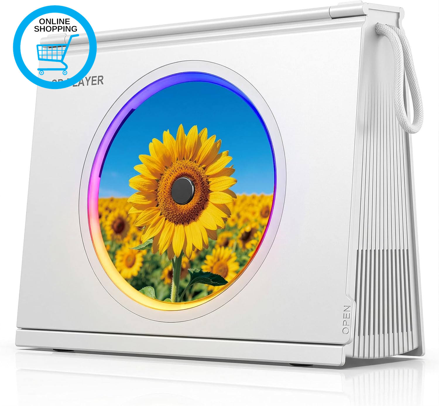 Portable CD Player with Light, Bluetooth 5.3 CD Music Player with Hifi Speaker,