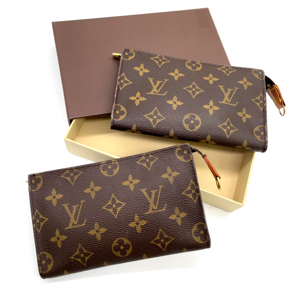 Authentic Louis Vuitton Monogram Bucket PM Pouch Only M42238 W/B