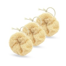 3 PCS Natural Loofah Body Scrubber PlantBased Exfoliating Shower Sponge