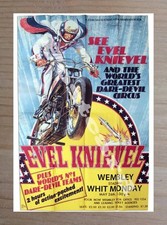Historic Evel Knievel 1971 Movie Advertising Postcard 1