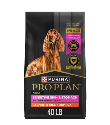 Purina Pro Plan Sensitive Skin, Stomach Salmon and Rice Formula Dog Food, 40 lbs