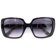GUCCI GG0632S Square Frame GG Logo Temple Colored Lens Sunglasses Glasses Black