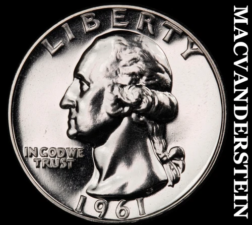 1961 Washington Quarter- Silver- Choice Gem Proof Luster No Reserve #J460