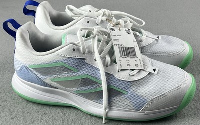 ADIDAS Women's AvaFlash Tennis Shoes White Green Blue Sneakers HP5272 Size 8