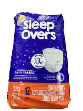 Cuties Sleep Overs Youth Pants LG/XL Premium Nighttime Absorbency 12 Count