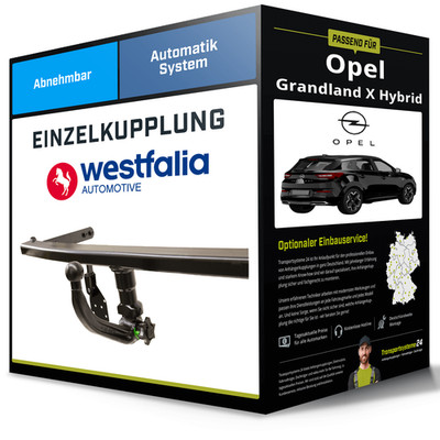 Abnehmbare Anhängerkupplung für OPEL Grandland X Hybrid 06.19- Typ A18 Westfalia