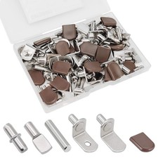 102Pcs Shelf Pins Pegs Kit,6 Styles 5mm x 8mm, 9mm, 7.5mm, 25mm, Nickel