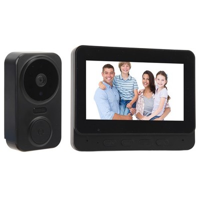 Visual Intercom Doorbell Infrared Night Vis-ion Type C 2.4GHz WiFi 2 Way Voice