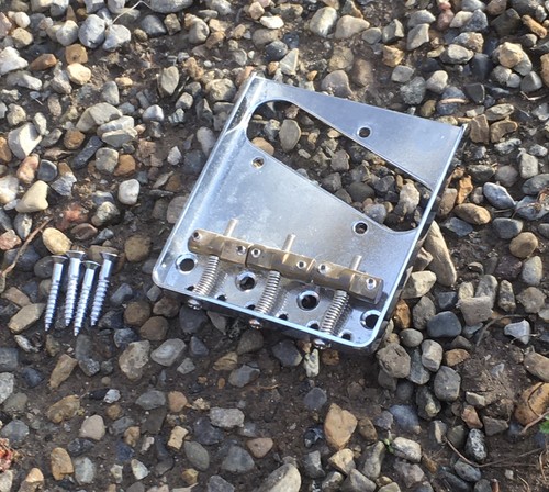 Relic Tele Ashtray Bridge Nickel Old Aged Compensated Brass Saddles For Fender