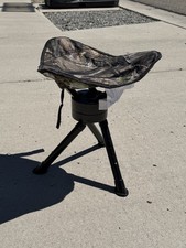 NEUF TABOURET PLIANT PIVOTANT 360° CHASSE PÊCHE CAMPING BIRD & BUCK SHOOTERS