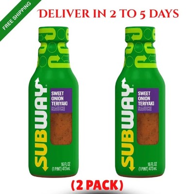 (2 pack) Subway Sweet Onion Teriyaki Sauce, 16 fl. oz...