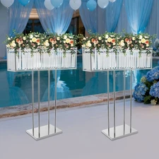 2 Pack Flower Stand With Base For Wedding Event Reception Table Decor