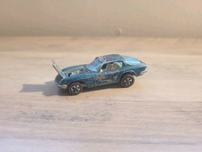 VTG Hot Wheels Maserati Mistral Green Aqua Diecast Car Redline Wheels 1969