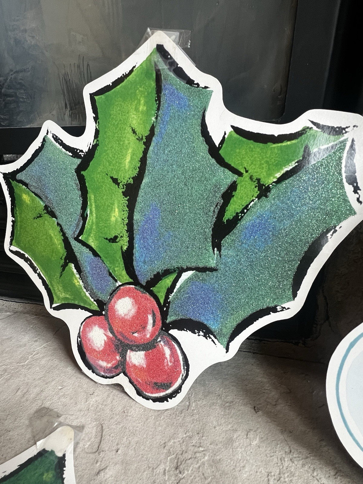 90s Vintage Christmas Wall Paper decoration Die Cuts Lot Of 6