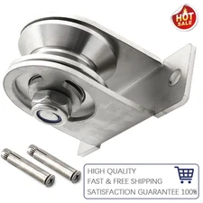 Stainless Steel Pulley Wheel V-Belt Rope Cable Heavy Duty Pulleys for Rope Wire