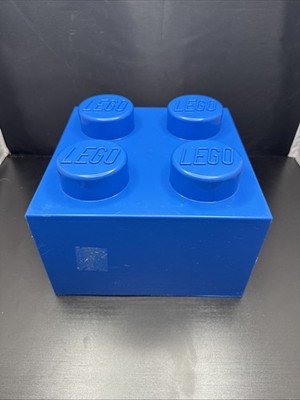 LEGO Bulk Lot Random Bricks Parts Pieces Filled Blue LEGO Storage Brick Cube
