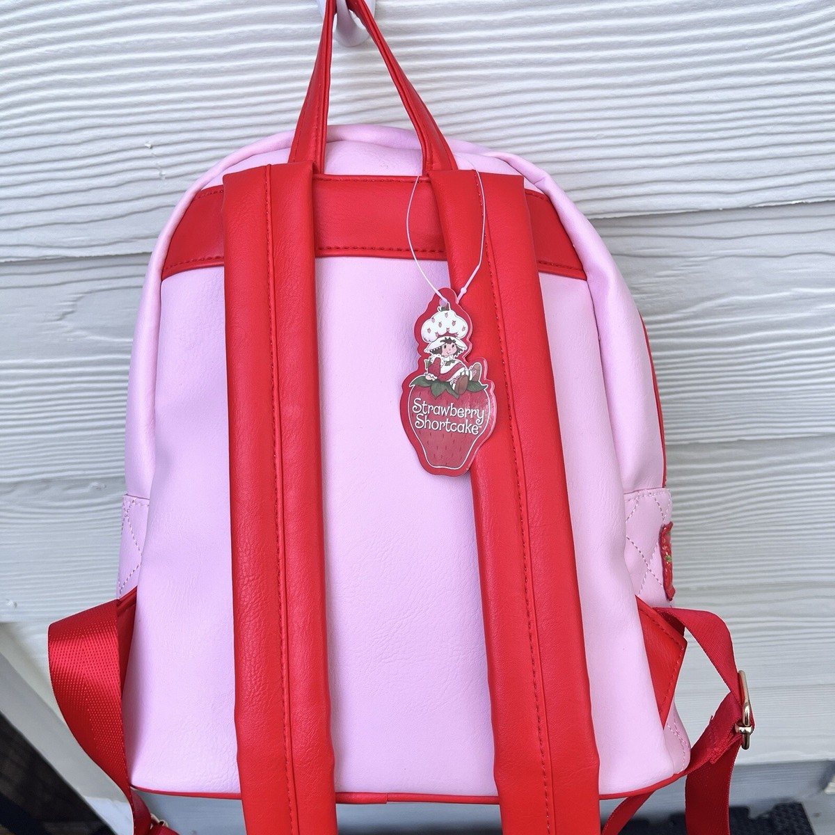 Strawberry Shortcake Mini Backpack  Polka Dot Bow Quilted Bag Pink NEW 2024‎ Strawberry Shortcake Mini Backpack Polka Dot Bow Quilted Bag  main image 3
