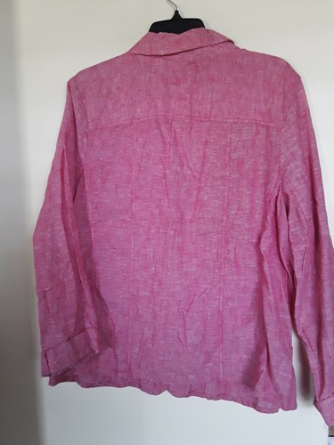 New Studio Works 1X Popart Pink Linen Cotton Blend Jacket - Picture 3 of 3