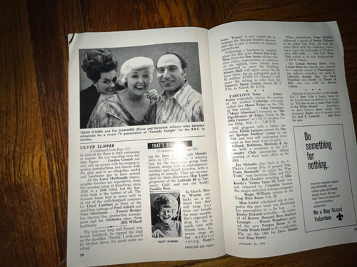 Fabulous Las Vegas Magazine The Supremes Elvis Ad Leonard Bobby Darin 1/29/1972 - Picture 10 of 12