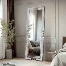 Crystal Crushed Diamond Full-Length Floor Mirror