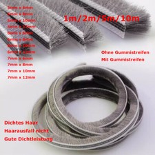 1m~10m Bürstendichtung Türdichtung Zugluftstopper Tür Fenster Türbürste Dichtung