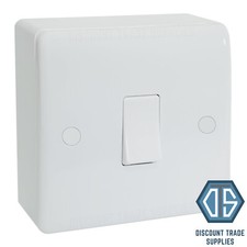White Curved Edge Switches & Sockets with Surface Pattress Back Box