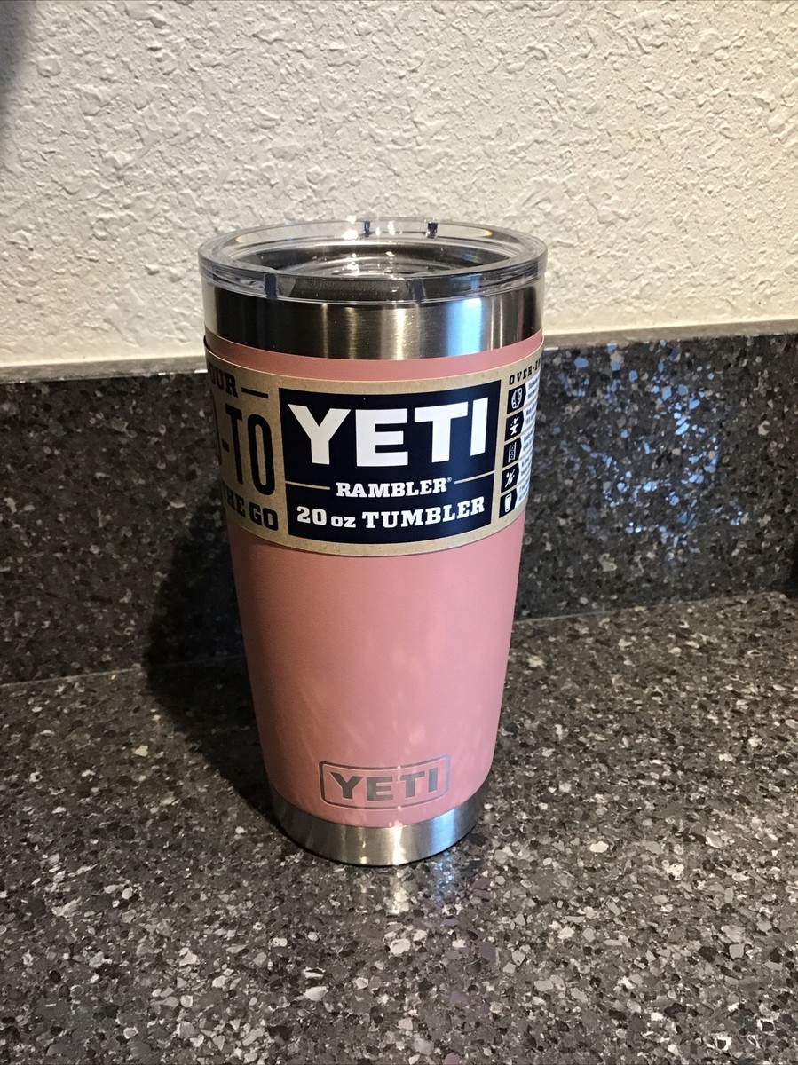 Yeti Rambler Tumbler 20 Oz Sandstone Pink Stainless Steel