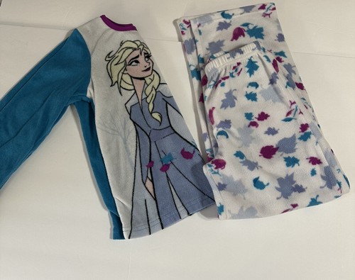 Frozen Girls Kid's 3 Piece Plush Hooded Robe and Pajama Set Medium 8 - Picture 11 of 20