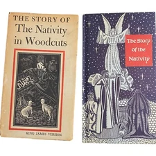 Story of the Nativity in Wood Engravings Boyd Hanna Peter Pauper Press HCDJ