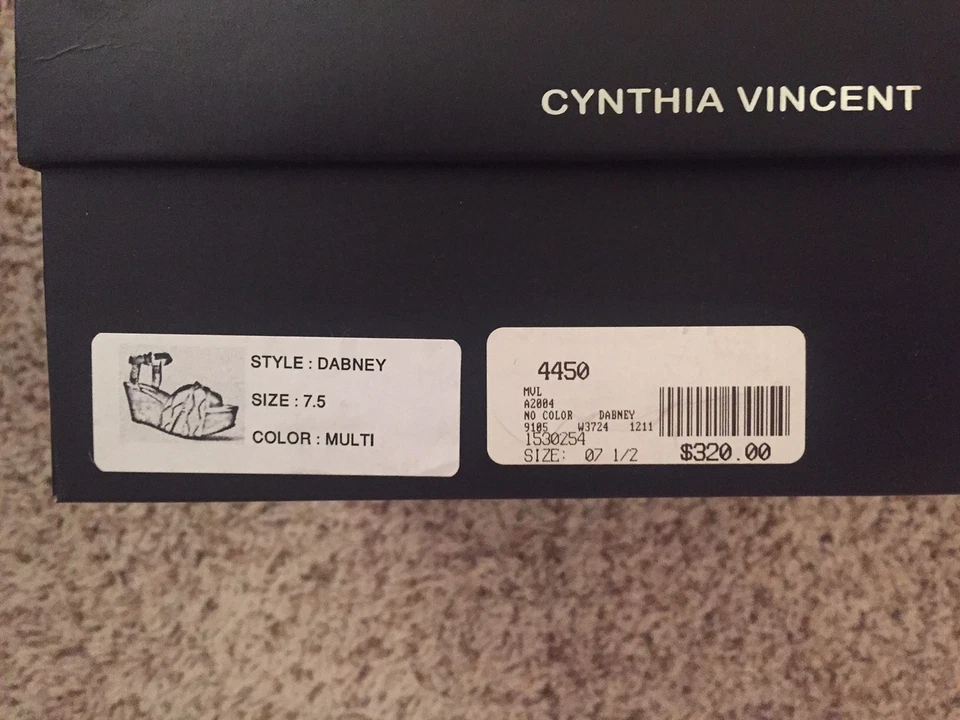 Sandalia Darby Cynthia Vincent Talla 7.5 Multicolor Nueva en Caja $320 AGOTADA Foto 2 de 4