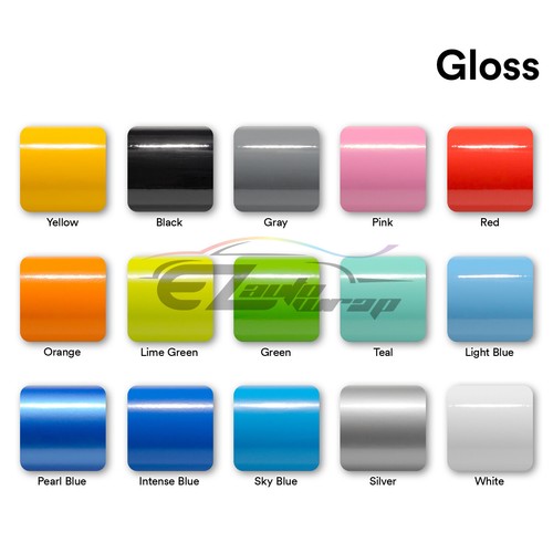 *Premium Gloss Glossy Vinyl Wrap Car Vehicle Sticker Decal Film Air Bubble Free - Foto 5 di 155