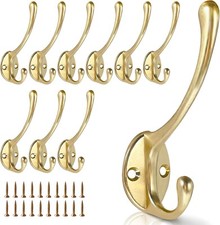Wall Hooks for Hanging 1 or 10-Pack Heavy Duty Metal Coat Hooks for Living Room
