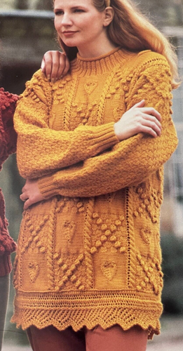 Damen Struktur + Bommel Details Tunika + Pullover STRICKMUSTER Patons 4998 - Bild 7 von 8