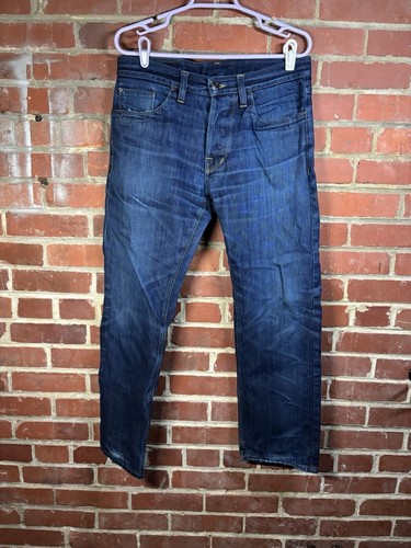 Pantaloni jeans SHOCKOE ATELIER basic blu dritto made in USA da uomo TAGLIA 33 - Foto 2 di 9