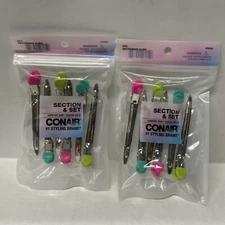 2 Pack - Conair Section & Set Comfort Grip/Secure Hold - Hair Clips