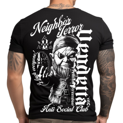 Vendetta Inc. Männer kurzarm Baumwoll Shirt Terror Gnome schwarz VD-1458