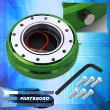 Universal Sport Steering Wheel Quick Release Snap Off Boss Kit Hub Adapter Green