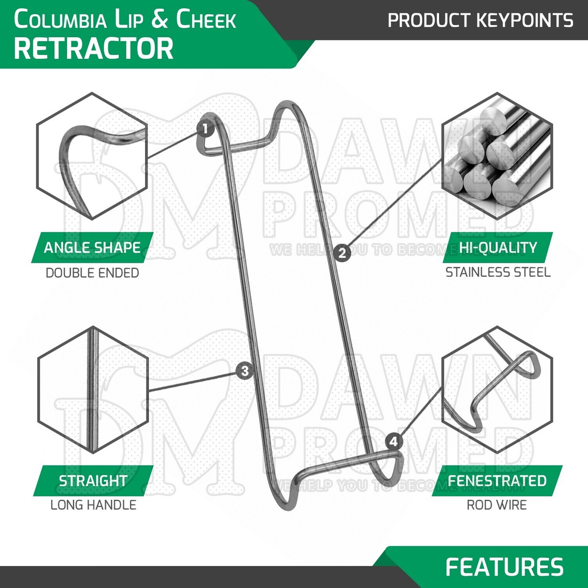 Apribocca Retrattore Guancia E Labbra OR Grado Opaco Strumenti - Foto 10