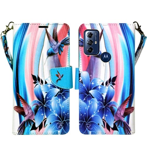 For Motorola Moto G Pure, PU Leather Wallet Phone Case Cover Flip Stand Strap - Picture 23 of 42