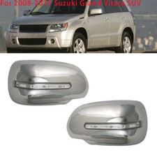 2x Led Light Mirror Covers Trims Chrome For 2008-2015 Suzuki Grand Vitara Suv
