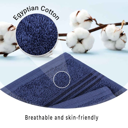 600 GSM Egyptian Cotton Highly Absorbent Solid 9-Piece Ultra Soft Towel Set - Picture 70 of 132