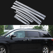 2011-2019 For Toyota Sienna Chrome Window Visor Vent Shades Sun Rain Guard 8pcs 2011-2019 For Toyota Sienna Chrome Window Visor Vent Shades Sun Rain Guard 8pcs