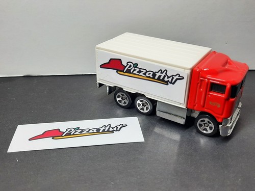 Pizza Hut - 2 stickers-fits Hot Wheels/ Matchbox/ 1/64 Trucks-Custom Trailer - Picture 2 of 3